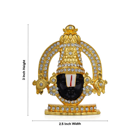 Giri Nirmala Balaji Murti | Stone Balaji Idol/ Gold Polish Balaji Statue For Car